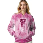 customized fiu panthers pink tie dye pink varsity jacket best selling.webp