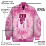 customized fiu panthers pink tie dye pink varsity jacket best selling.webp