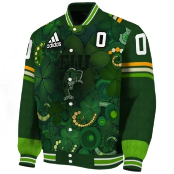 customized fiu panthers shamrock vortex green varsity jacket best selling.webp