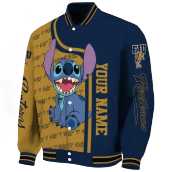 customized fiu panthers stitch laughing blue varsity jacket best selling.webp