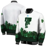 fiu panthers clovers pattern white green varsity jacket best selling.webp