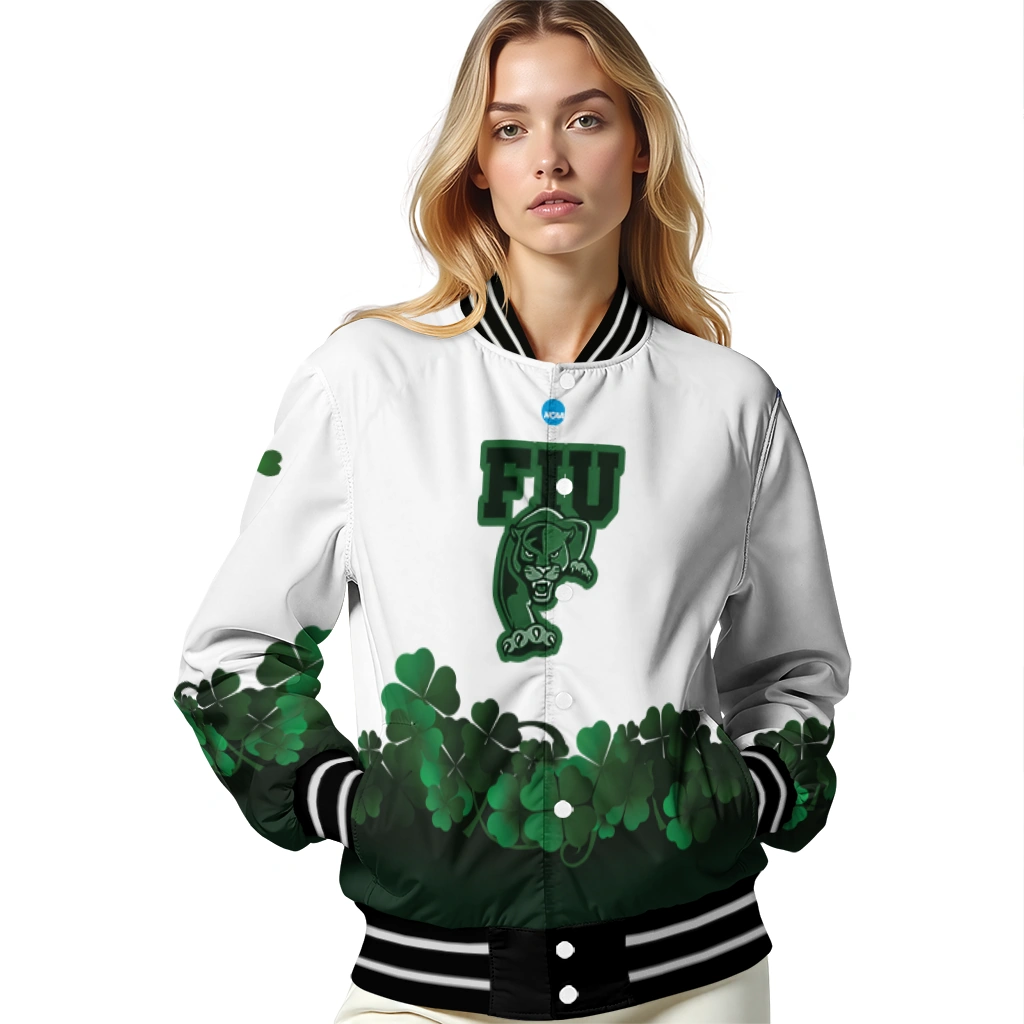 fiu panthers clovers pattern white green varsity jacket latest model.webp fiu panthers clovers pattern white green varsity jacket latest model.webp