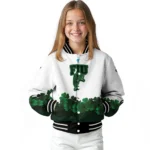 fiu panthers clovers pattern white green varsity jacket best selling.webp