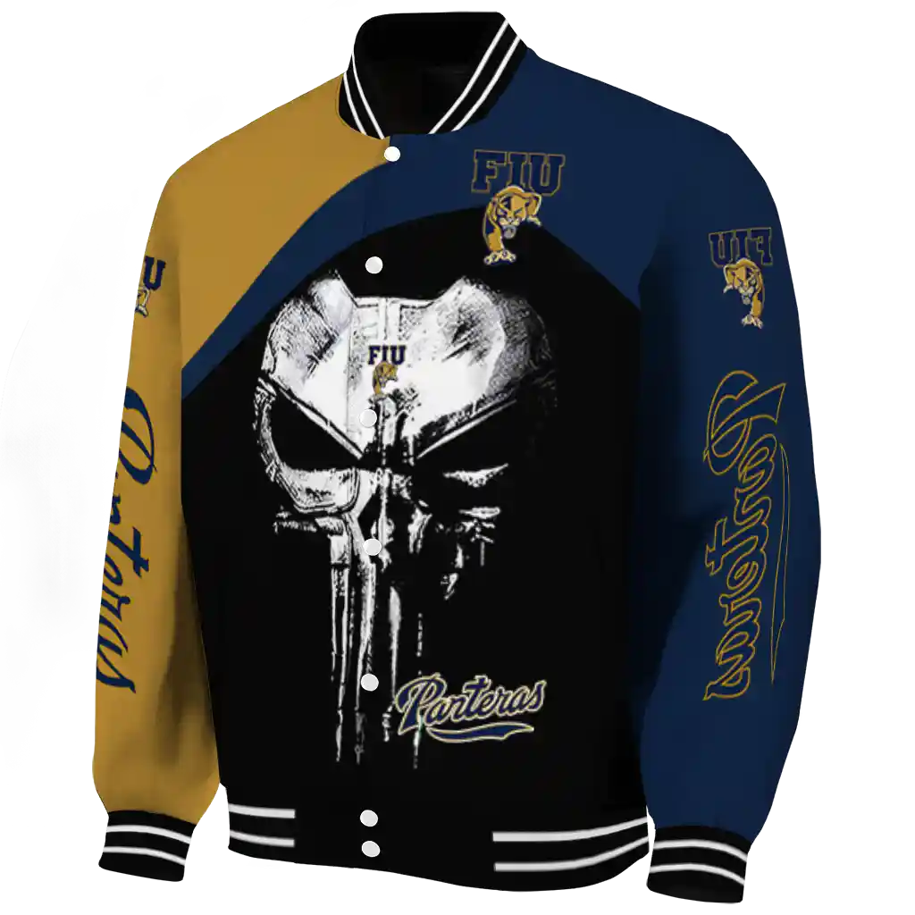 fiu panthers edgy mask blue black varsity jacket best selling.webp fiu panthers edgy mask blue black varsity jacket best selling.webp