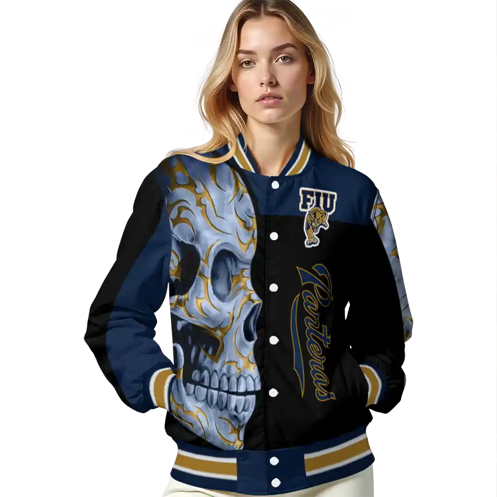 fiu panthers fire skull blue black varsity jacket latest model.webp fiu panthers fire skull blue black varsity jacket latest model.webp