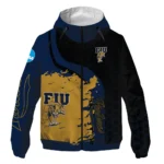 fiu panthers grid streak blue black windbreaker jacket best selling.webp
