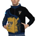fiu panthers grid streak blue black windbreaker jacket best selling.webp