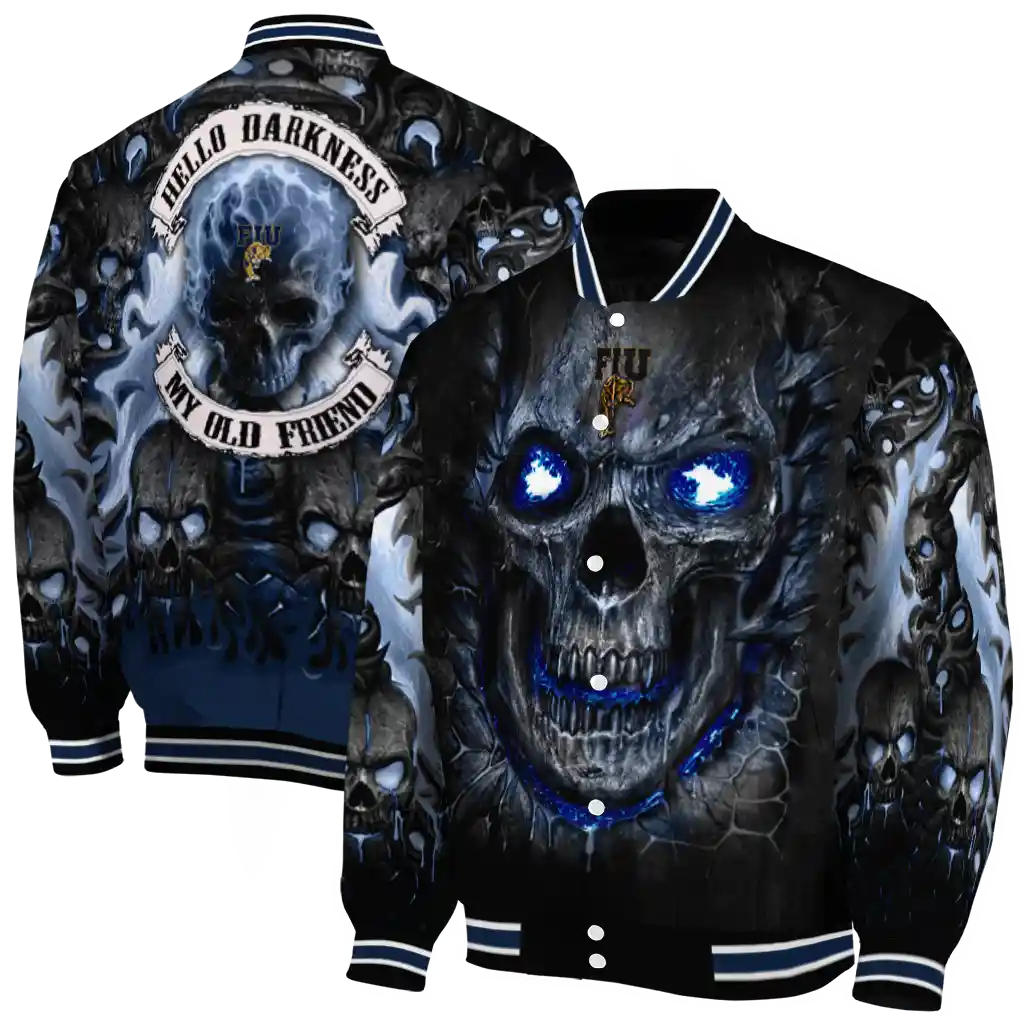 fiu panthers inferno skull blue black varsity jacket fashion forward.webp fiu panthers inferno skull blue black varsity jacket fashion forward.webp
