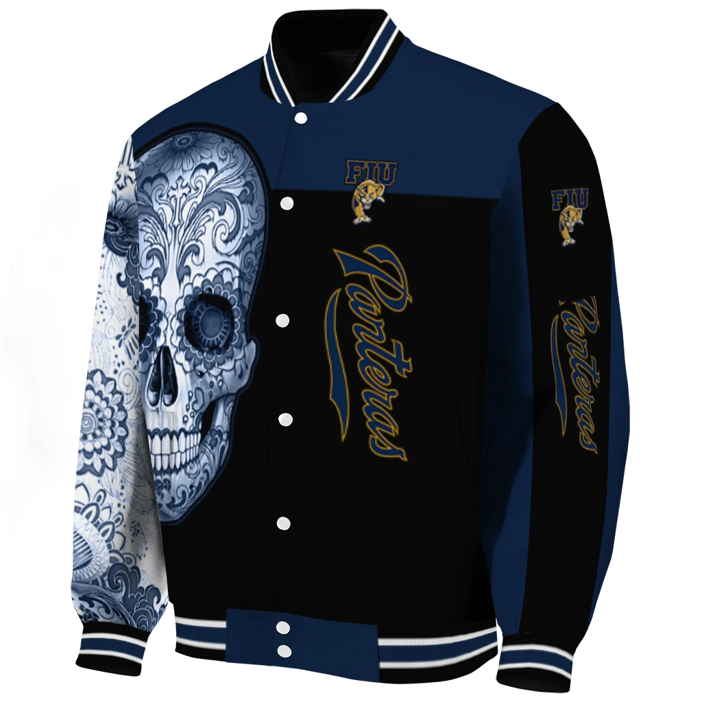 fiu panthers intricate skull blue black varsity jacket best selling.webp fiu panthers intricate skull blue black varsity jacket best selling.webp