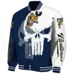 fiu panthers skull outline blue white varsity jacket best selling.webp