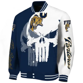 fiu panthers skull outline blue white varsity jacket best selling.webp
