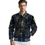 personalized fiu panthers antlers motif blue black varsity jacket best selling.webp