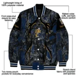 personalized fiu panthers antlers motif blue black varsity jacket best selling.webp