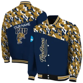 personalized fiu panthers camouflage splash blue varsity jacket fashion forward.webp