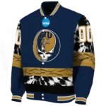 personalized fiu panthers circle skull blue black varsity jacket best selling.webp