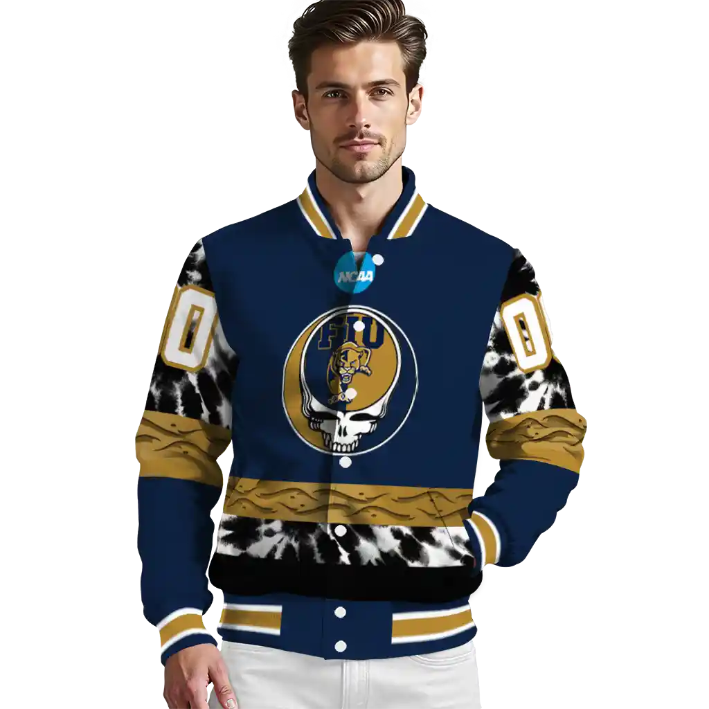personalized fiu panthers circle skull blue black varsity jacket high quality.webp personalized fiu panthers circle skull blue black varsity jacket high quality.webp