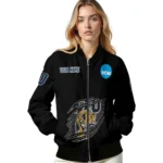personalized fiu panthers claw shred black bomber jacket best selling.webp