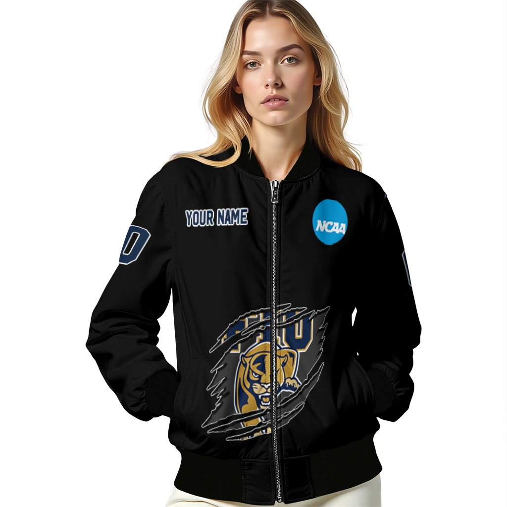 personalized fiu panthers claw shred black bomber jacket latest model.webp personalized fiu panthers claw shred black bomber jacket latest model.webp