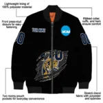 personalized fiu panthers claw shred black bomber jacket best selling.webp