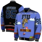 personalized fiu panthers mario blocks blue black varsity jacket best selling.webp