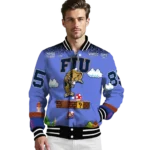 personalized fiu panthers mario blocks blue black varsity jacket best selling.webp