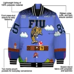 personalized fiu panthers mario blocks blue black varsity jacket best selling.webp