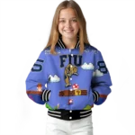 personalized fiu panthers mario blocks blue black varsity jacket best selling.webp