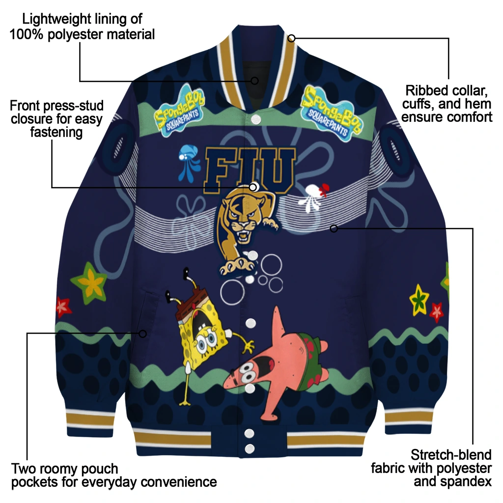 personalized fiu panthers spongebob playtime blue varsity jacket new arrival.webp personalized fiu panthers spongebob playtime blue varsity jacket new arrival.webp
