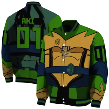 personalized fiu panthers turtle armor varsity jacket fashion forward.webp